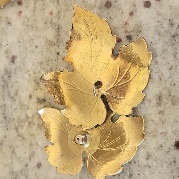 Fun Fall Enamel leaf earrings. - Picture 5 of 7